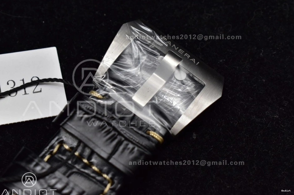 PAM1312 Leather Black Best 1:1 Dial P.9010 SBF Clone on Strap Edition Black 0418